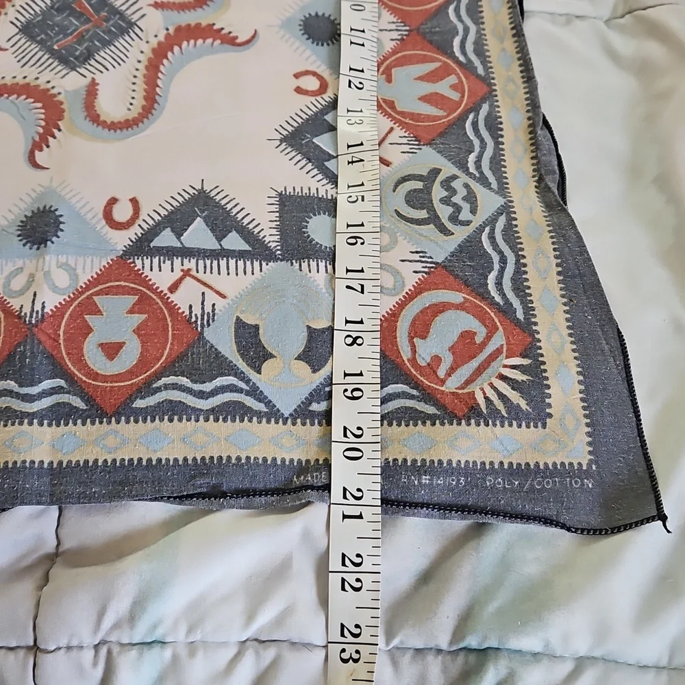 Vintage Southwestern Native American Bandana Made In The USA